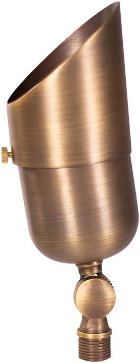 12V LogiSpot Brass Outdoor Spotlight (Bronze) for Low Voltage Landscape Lighting of Yard Lawn Garden Patio Trees &amp House