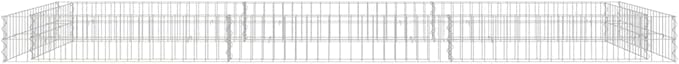 SKM Gabion Raised Bed Galvanized Steel 118.1x39.4x7.9