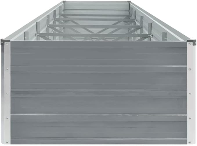 Garden Raised BedPlant Elevated Garden Box Outdoor Planting BoxesHerb Garden Planter OutdoorVertical Garden Planterfor FlowerHerbBackyardPatioGalvanized Steel 189x31.5x17.7 Gray