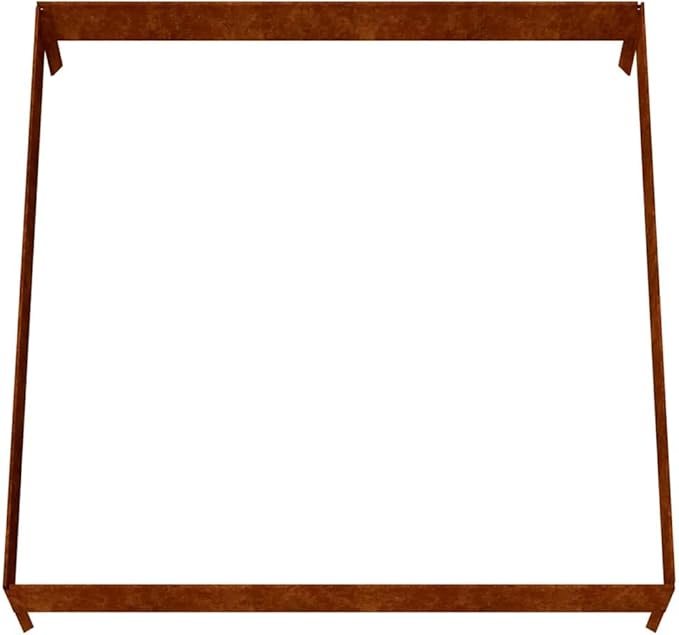 Corten Steel Garden Raised Bed Corten Steel Garden Bed Planter Box for Flowers Plants 39.4x39.4x10.2-660