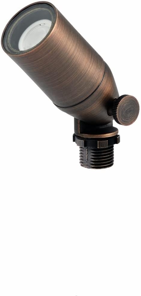 Low Voltage 1 Light Accent Spot Light 2.5 inches Tall by 1.75 inches Wide-Te Tured Architectural Bronze Finish No Specific Style Landscape 12V Accent 147-Bel-550603