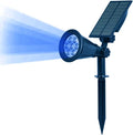 Solar Landscape Lights 7 LED Solar Spotlights 2 in 1 Waterproof Security Light Solar Lights Outdoor (Blue)