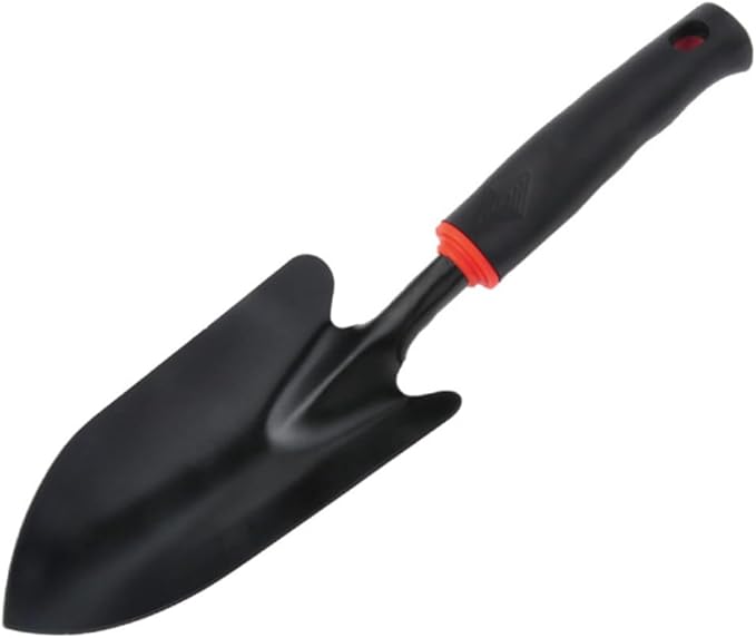 GALPADA 6pcs Garden Tool Set with Ergonomic Anti-Skid Handles Versatile Shovel Rake and Dual-use Hoeing Rake for Gardening for Home and Balcony Use Black Orange