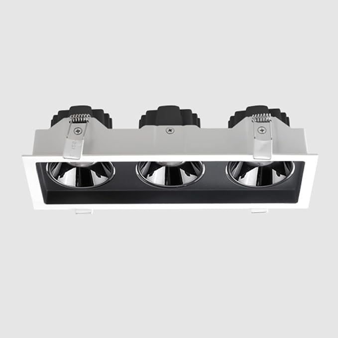 3-Light Recessed Spotlight Led Ceiling Downlight Square Flush Mount Accent Fixture AlumiExpression artistique m Directio l Spotlights for Living Room Bedroom