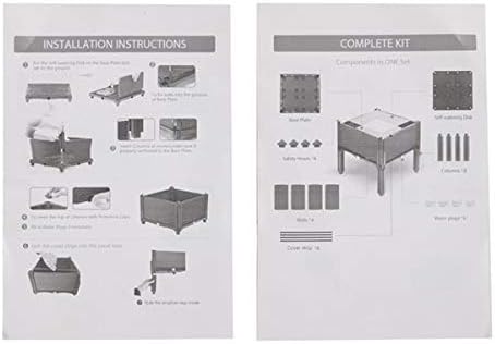 Raised Garden Bed Kit - Elevated Planter Garden Box for Vegetable/Flower/Herb Outdoor 43 x 40 x 40) cm(L x W x H)