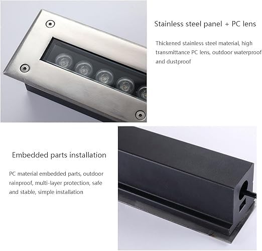Ground Landscape Lights - AC85-265V Outdoor Underground Lamp IP66 Waterproof Outdoor Recessed Spot Light for Garden Pathway Patio Walkway Deck Step Landscape Lamp(Red18WAC85265V)