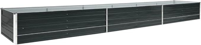 Garden Raised Bed Galvanized Steel 189x31.5x17.7 Anthracite