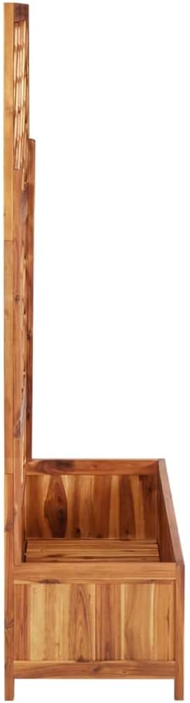 Cultivation RoomPatio Garden Home DecorVegetable planters for Porch PatioDurable and Long-LastingRaised Bed with Trellis 33.5x15x59.1 Solid Acacia Wood