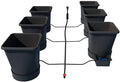 AutoPot 6 Pot XL System with 6.6 Gallon Plastic Pots and No Tank - Self-Watering Gravity-Fed Hydroponic System (6PotXL - 6.6 Gallon - No Tank) Indoor Black