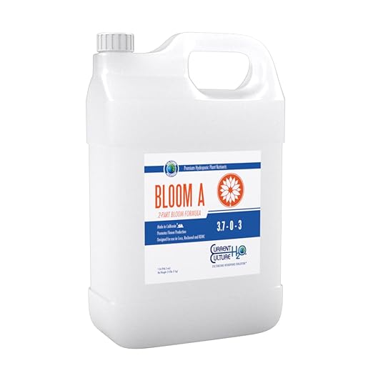 Bloom A - Pure Liquid Fertilizers | Crystal Clear Blends | Consistently pH Stable | Developed for Hydroponic Applications - Quart Size