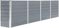 Raised Garden Bed 126x15.7x30.3 Galvanized Steel Gray Raised Planter Elevated Garden Box Outdoor Metal Planter for Vegetable Flower and Herb Garden with Safety Edge Fold