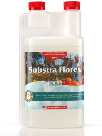 1 Liter - Substra Flores - Part B - Soft Water - Bloom Nutrient - Developed For Run to Waste Inert Mediums - CANNA 9211901
