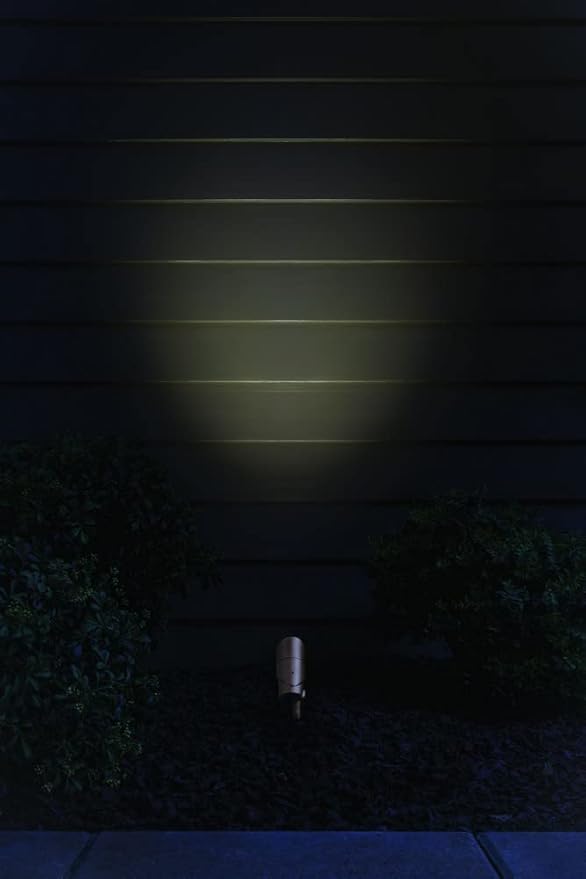 Kichler 16016CBR30 Transitional One Light Accent from Landscape LED Collection in Brass Finish 4.50 inches