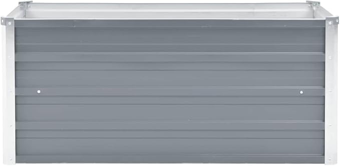 Raised Garden Bed Galvanized Steel 39.4 x 15.7 x 17.7 Gray Outdoor Planter Elevated Garden Beds for Patio Yard and Balcony Use