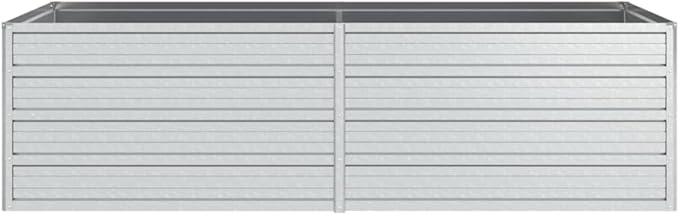 Garden Raised Bed Planter Boxes Gardening Box Garden beds Outdoor Raised Flower Bed Suitable for Corridor Nursery Courtyard Orchard 63x31.5x17.7 Galvanized Steel Silver