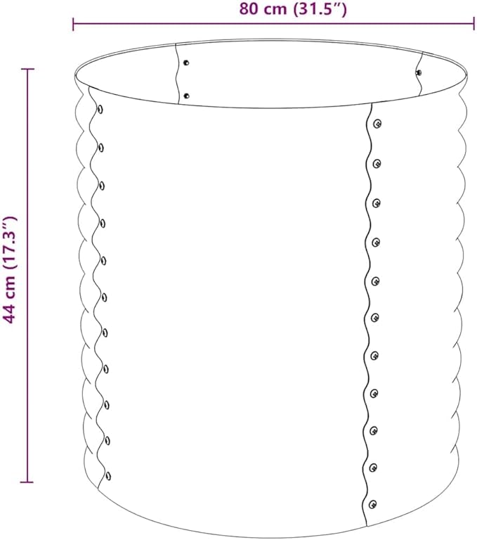 Metal Steel Garden Raised Bed for Gardening Metal Planter Box for Vegetables Fruits Flowers Easy Assembly 31.5x31.5x31.9 Gray-860