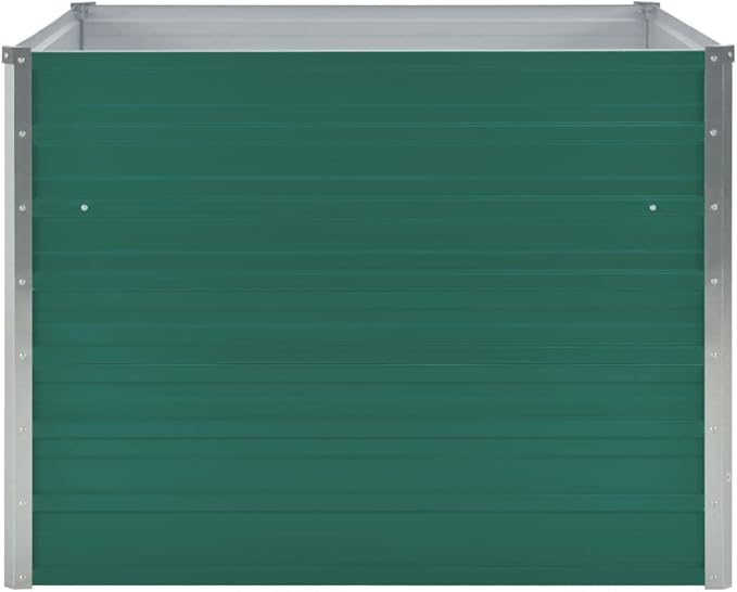 Products for Backyard Patio Balcony Raise Planter Stand Garden Bed Raised Garden Bed 39.4x39.4x30.3 Galvanized Steel Green