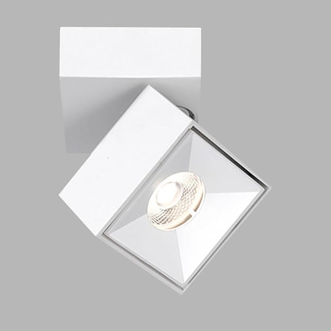 Led Spotlight Adjustable Ceiling Spot Light Art DIY Spotlights Gallery Picture Lighting Artwork Display Spots Lights Square Wall Swivel Lamps for Living Room Hallway