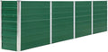 Galvanized Steel Raised Garden Bed Kit Outdoor Galvanized Planter Raised Garden Boxes Metal Raised Garden Beds for Vegetables 126x15.7x30.3 Green