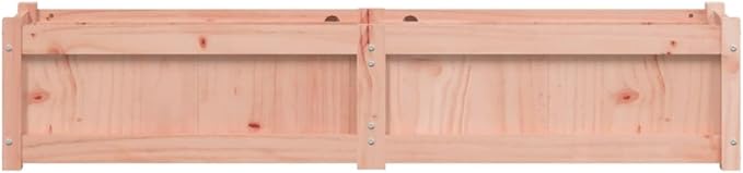 Unfinished Solid Douglas Wood Garden Planter Set of 2 Large Rectangular Raised Garden Bed for Outdoor Plants 59.1x59.1x12.2 Inch Patio Balcony Backyard Gardening