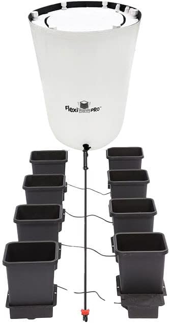 AutoPot 8 Pot System (3.9 Gallon Plastic Pots) (*Includes AIRBASES &amp AIRDOMES) Self-Watering Gravity-Fed Hydroponic System (8Pot - 3.9 Gallon - 25 Gallon PRO FlexiTank)