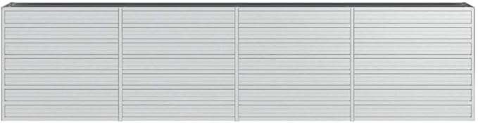Large Garden Raised Bed Silver Galvanized Steel Planter Box 126x15.7x30.3 inch Outdoor Rectangular Raised Beds for Gardening Vegetables Flowers