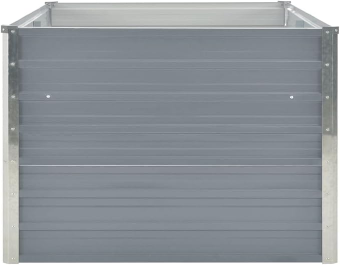 Metal Raised Garden Bed for Vegetables Outdoor Garden Raised Planter Box Backyard Patio Planter Raised Beds for Flowers Herbs Fruits Raised Garden Bed 63x31.5x17.7 Galvanized Steel Gray