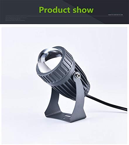 10W LED Spotlights 12V Narrow Beam Floodlight IP67 Waterproof Outdoor Wall Lamp Landscape Lighting (Green)