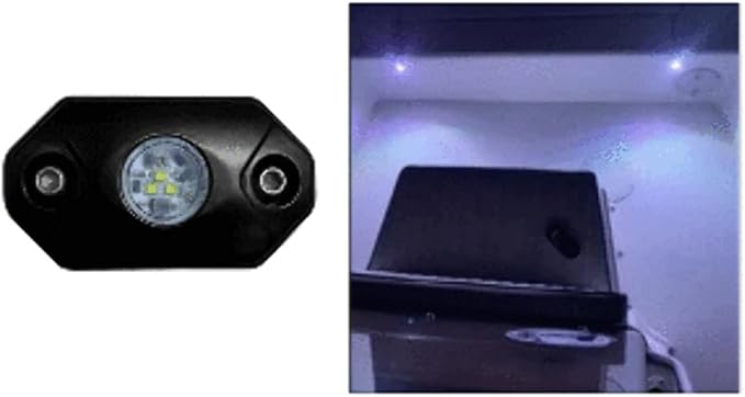 Black Oak Rock Accent Light - White - Black Housing