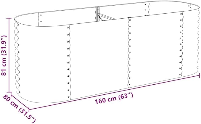 Garden Raised Bed Silver Galvanized Steel Fencing for Landscape Durable Welded Wire Bed for Rock Fence Wall Grid (94.5 in Long)