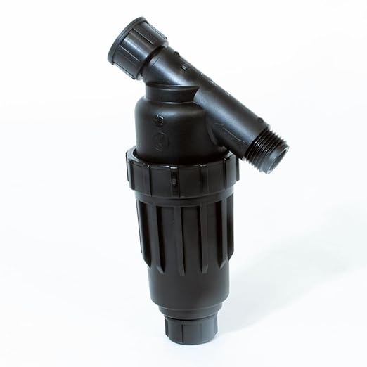 DIG P14-200 3/4 FHT X MHT All-Purpose Heavy Duty Drip Irrigation Kit Inline Y Filter with 200 Mesh Stainless Steel Screen and Flush Cap for Drip Irrigation Micro Sprinklers and Misting Systems