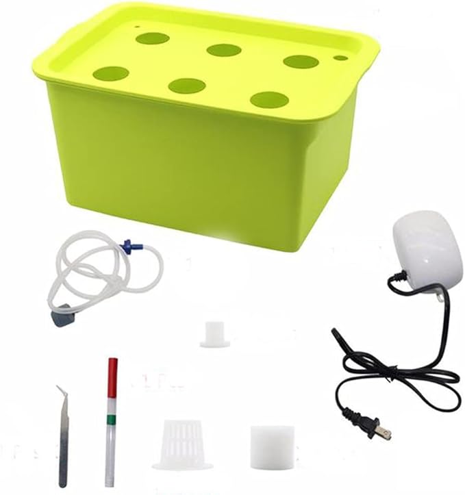 Indoor Hydroponic Grow Kit Sponges Best Indoor Herb Garden Grow Fast at Home6 Holes Plant Site Hydroponic Garden Pots Planters SystemA