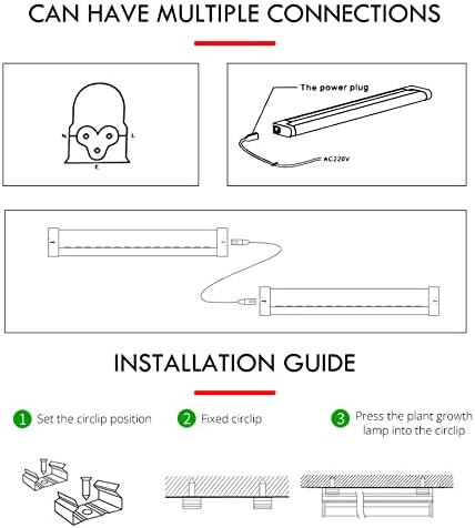 Fengyan Landscape lights LED Grow Light Full Spectrum Lamp 6W 12W 18W 24W 30W Led Grow Light 110V 220V T5 Tube LED Phyto Lamp for Plants Indoor Garden LED Street Lamp ( Emitting Color : 2 sets )