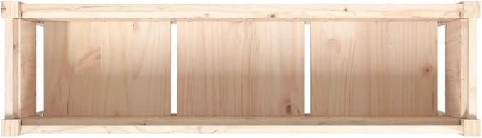 Garden Planter Natural Wood Solid Pine Wood Large Rectangular Raised Bed for Outdoor Plants Oiled Finish 43.3 x 27.6 Inch