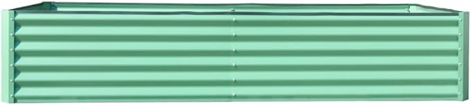 Galvanized Raised Garden Bed 8x4x1.5FT Tall Galvanized Planter Raised Garden Boxes Outdoor Large Steel Planter Box for Flowers Vegetables Herbs Green