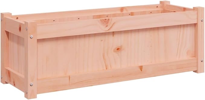 Raised Garden Bed Wooden Planter Box 35.4x12.2x12.2 Outdoor Patio Planters Solid Douglas Wood Raised Bed for Vegetables Flowers and Herb Garden