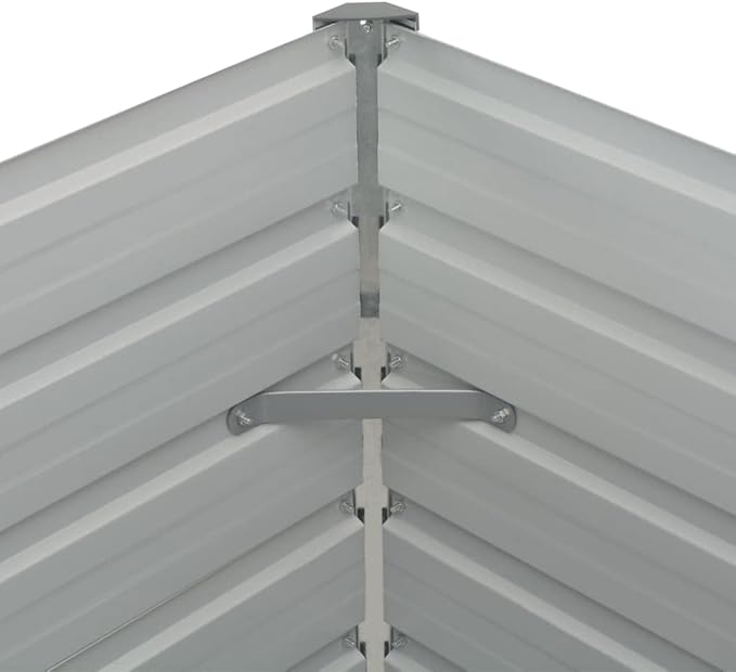 SKM Raised Garden Bed Metal Raised Garden Beds Outdoor Brown 63x31.5x30.3 Galvanized Steel