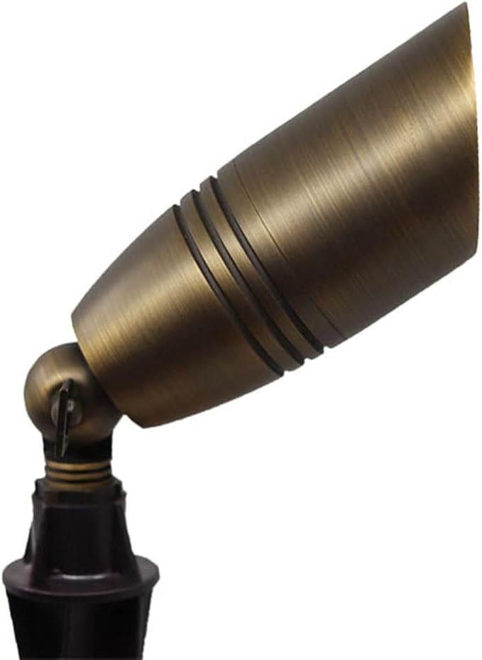 Liberty LBE-17 Solid Brass Low Voltage Spot Light - LED Compatible Landscape Light Fixture Antique Bronze Finish