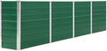 vidaXL Garden Raised Bed Galvanised Steel Rectangular Garden Planter for Flowers and Planters Bottomless Raised Flower Bed Weather-Resistant Green 126x15.7x30.3