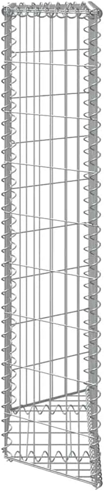 Galvanized Steel Raised Garden Planter 31.5x31.5x39.4 in Trapezoidal Outdoor Gabion Box for Patio Balcony &amp Yard Modern Silver Flower &amp Herb Planter