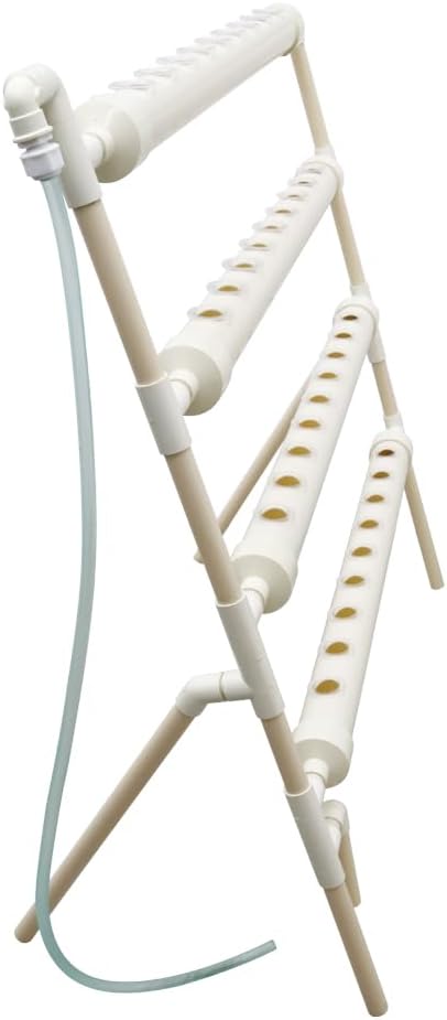 Wall-Mounted Hydroponic Grow Kit 36 Plant Sites Hydroponics Planting System 4 Food-Grade PVC Pipes Hydroponic Gardening Indoor System with 110V Well PumpPlanting SpongeHose