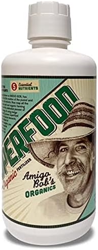 Amigo Bob's Organics 32 Ounce Superfood Organic Fertilizer Concentrate 5-in-1 Soil Amendment - Seaweed Freshwater Algae &amp Whole Fish for Any Grow Use