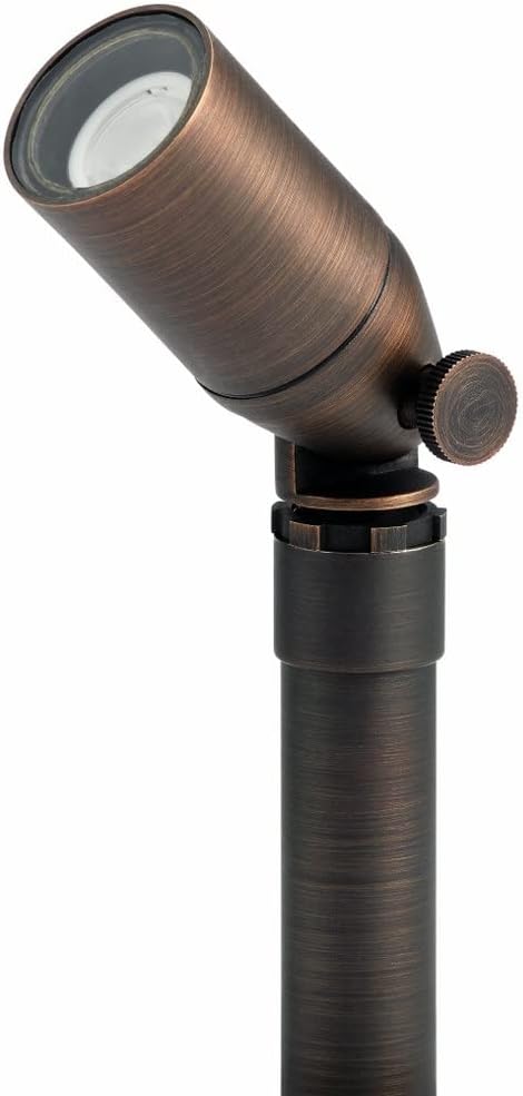 Low Voltage 1 Light Accent Spot Light 2.5 inches Tall by 1.75 inches Wide-Te Tured Architectural Bronze Finish No Specific Style Landscape 12V Accent 147-Bel-550603