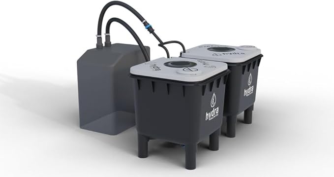 Hydramax Chiller-Ready 2 Bucket 1 Row RDWC System