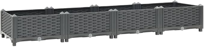 Raised BedGarden PlantersGarden PlantersGarden CenterpiecesGarden BedsRaised Beds for Growing FlowersHerbs and Fruits63x15.7x9.1 Polypropylene