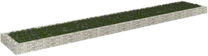 Gabion Raised Bed Silver Galvanized Steel Extra Large Gardening Pots &amp Planters 151316