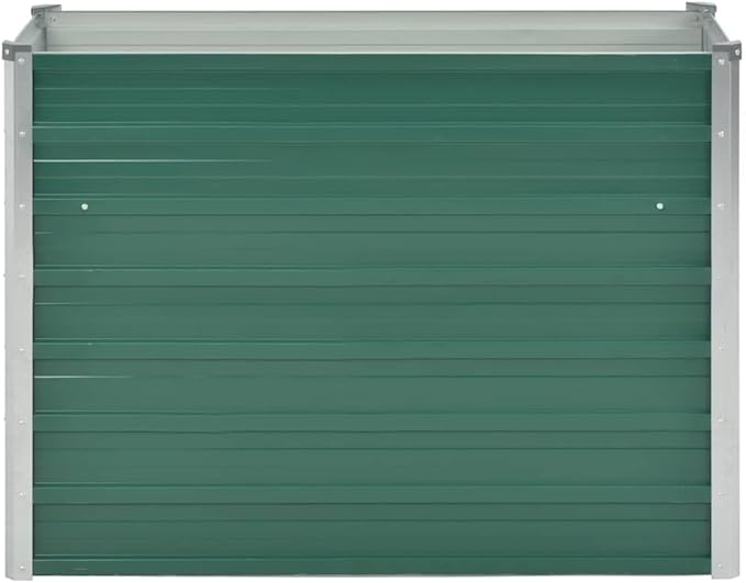 Garden Raised Bed Planter Box Outdoor Steel Planter for Growing Flowers Herbs and Vegetables Galvanized Steel 39.4x15.7x31.3 Green-378
