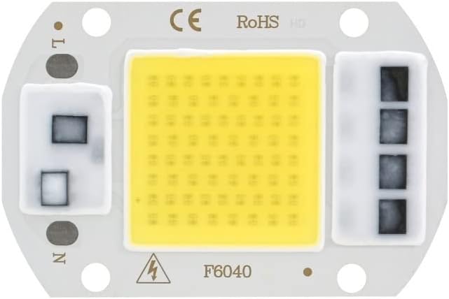 Pack of 10 LED COB Chip Grow Light AC110V 10W/20W/30W/50W Full Spectrum Indoor Plant Seedling Grow Lighting Household Bulbs(Cold White110V 10W)