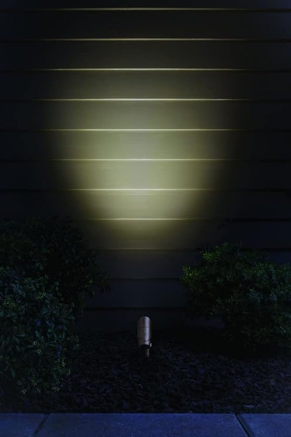 Kichler 16016CBR30 Transitional One Light Accent from Landscape LED Collection in Brass Finish 4.50 inches