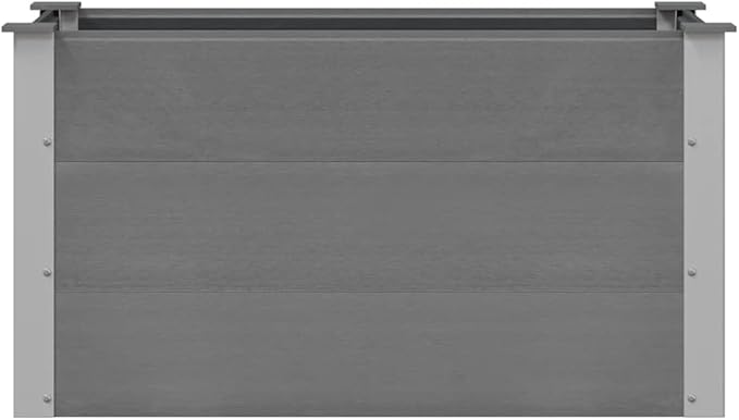 Grey Wood-Plastic Composite Raised Garden Bed 39.4x19.7x21.3 Inch Outdoor Planter Box for Patio Balcony and Terrace Planting